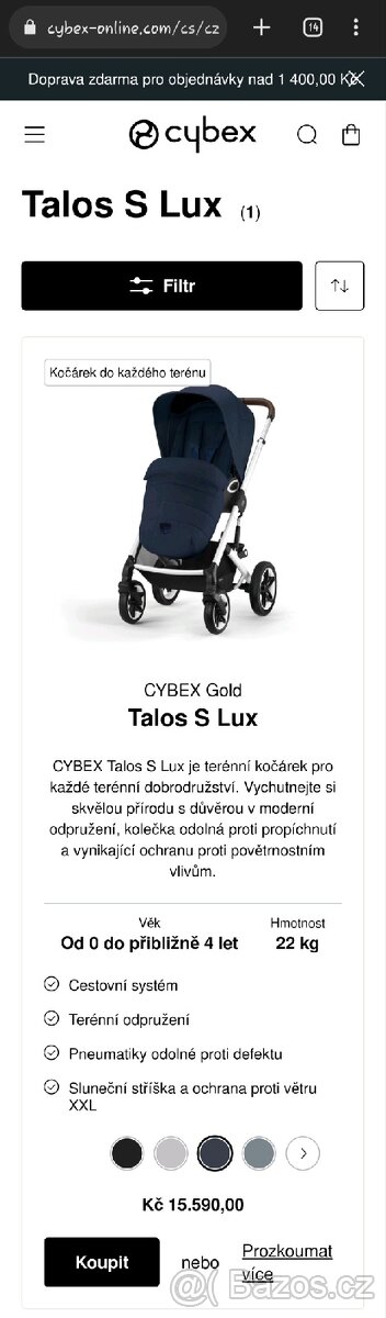 Sportovní kočárek CYBEX Talos S Lux 2023 - 11
