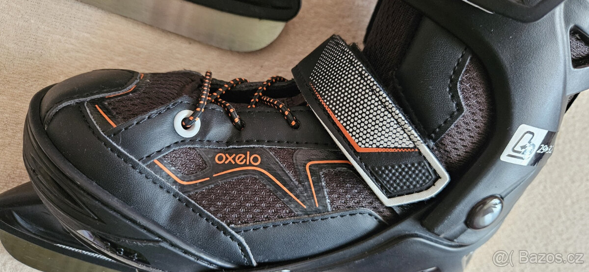 Chlapecké lední brusle Oxelo černo-oranžové, 29-32 - 11