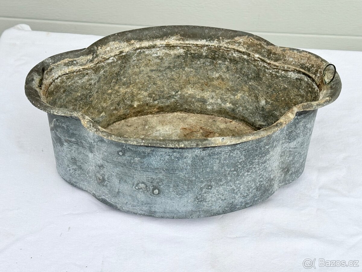 Žardiniéra květináč starožitný 1850-60 mosaz Francie Napole - 11