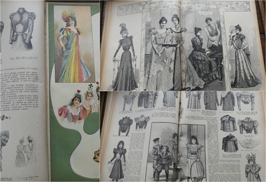 Nové Pařížské módy, svázaný ročník 1898, starý módní časopis - 11