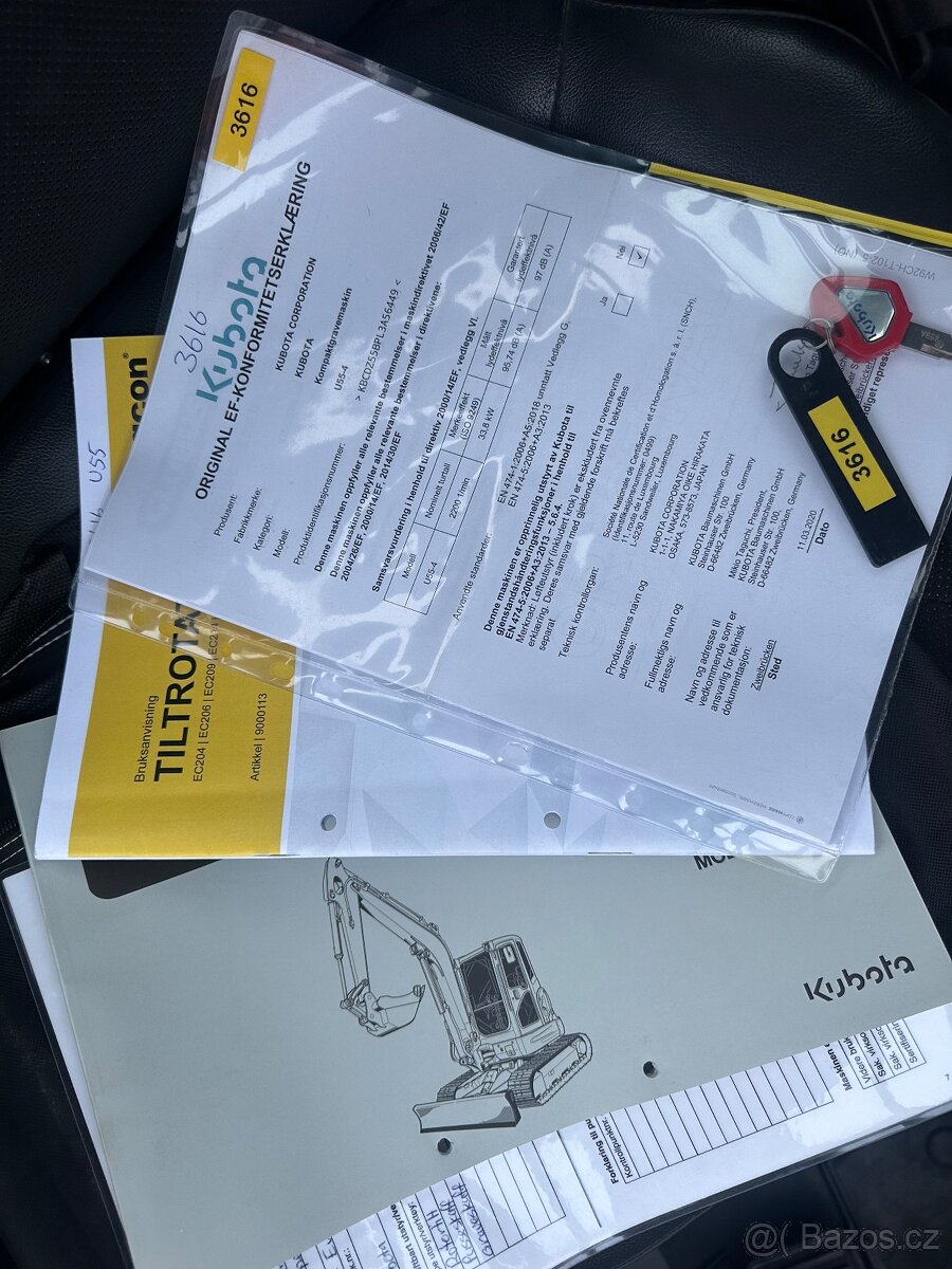 Pásový bagr Kubota U55-4,r.v.2020,1331MTH, ENGCON, KLIMA - 11