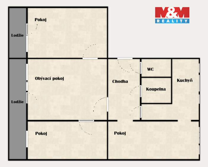 Prodej bytu 4+1, 80 m², Chrudim, ul. U Stadionu - 11