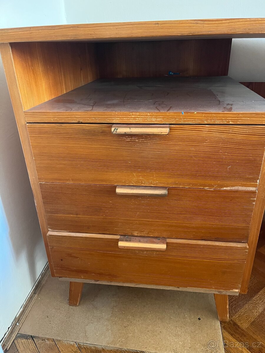 2x Vintage skřín a stůl - 11