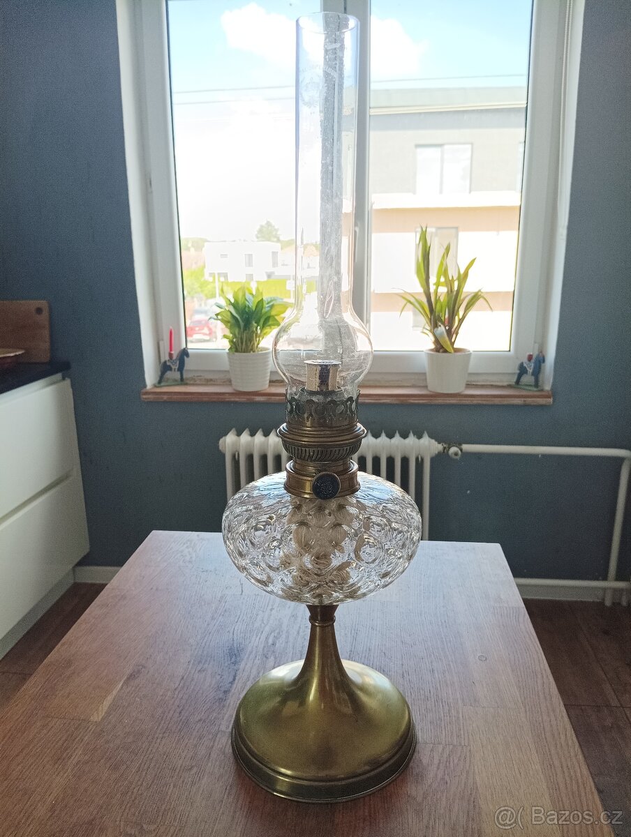 ART DECO STAROŽITNÁ PETROLEJKA AUGUSTA BRENNER, FRANCIE 1920 - 11