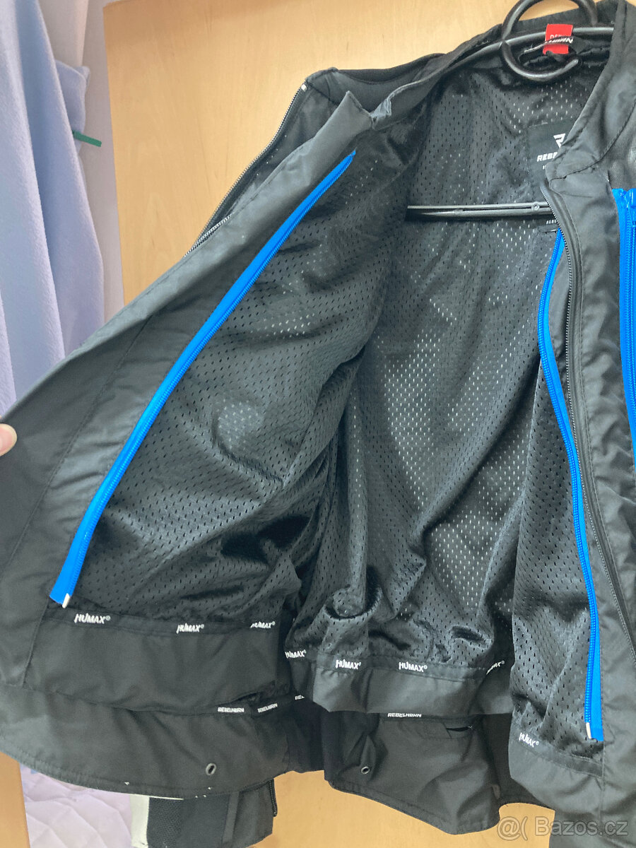 Dámská moto bunda REBELHORN Hiflow IV černo-stříbrno-růžová - 11