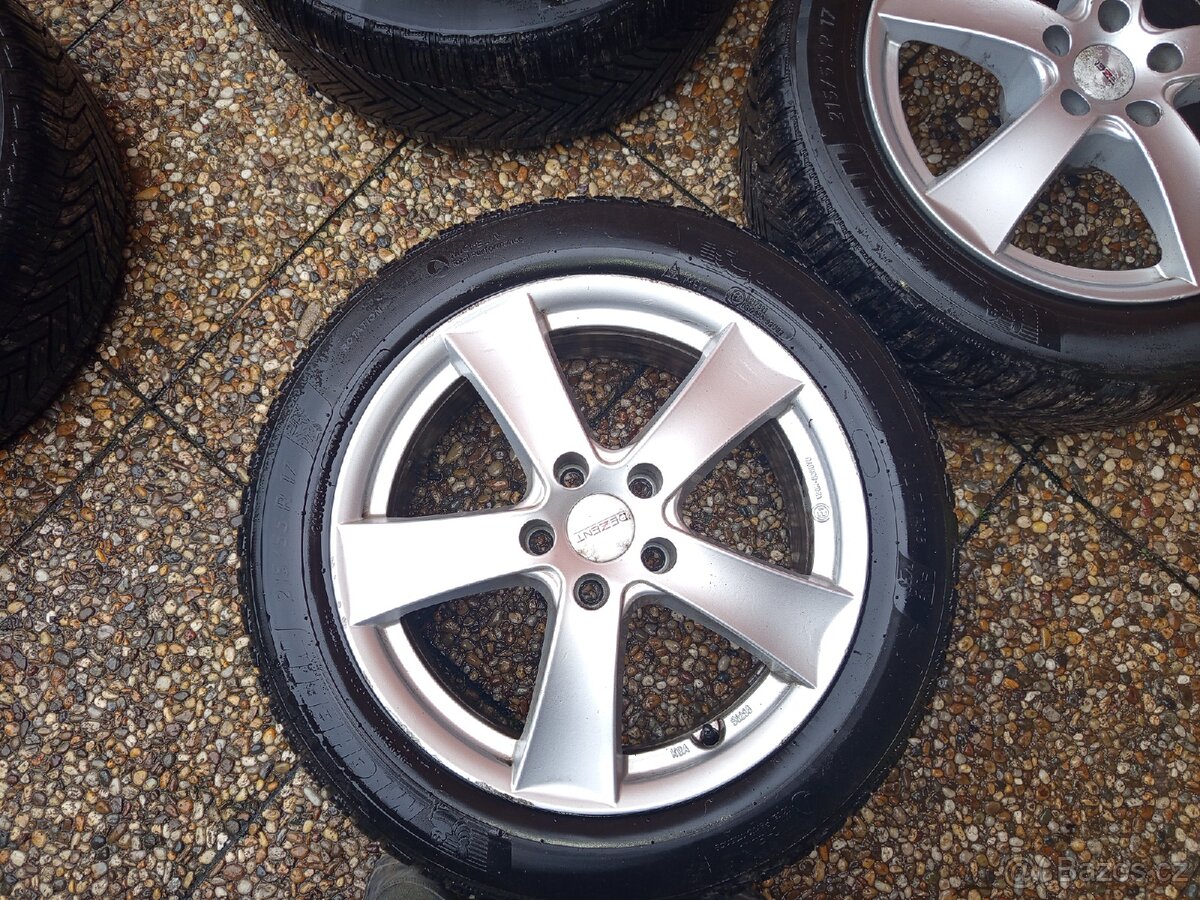 Alu kola Dezent 5x112 R17 celoroční pneu - 11