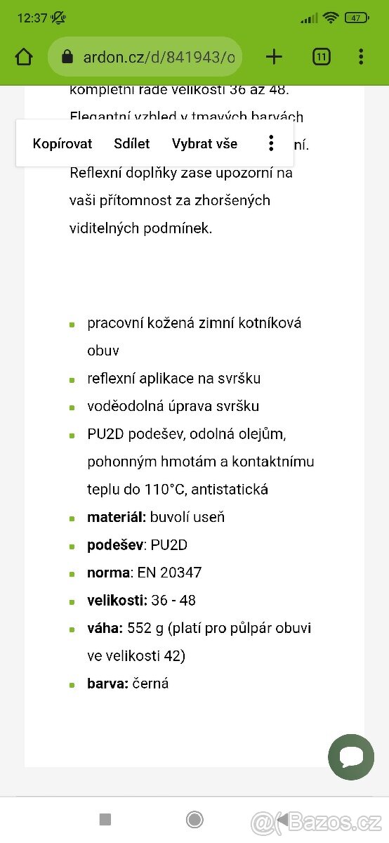 Pracovní obuv vel. 37,39,Ardon (Arwin 02) G3132 - 11
