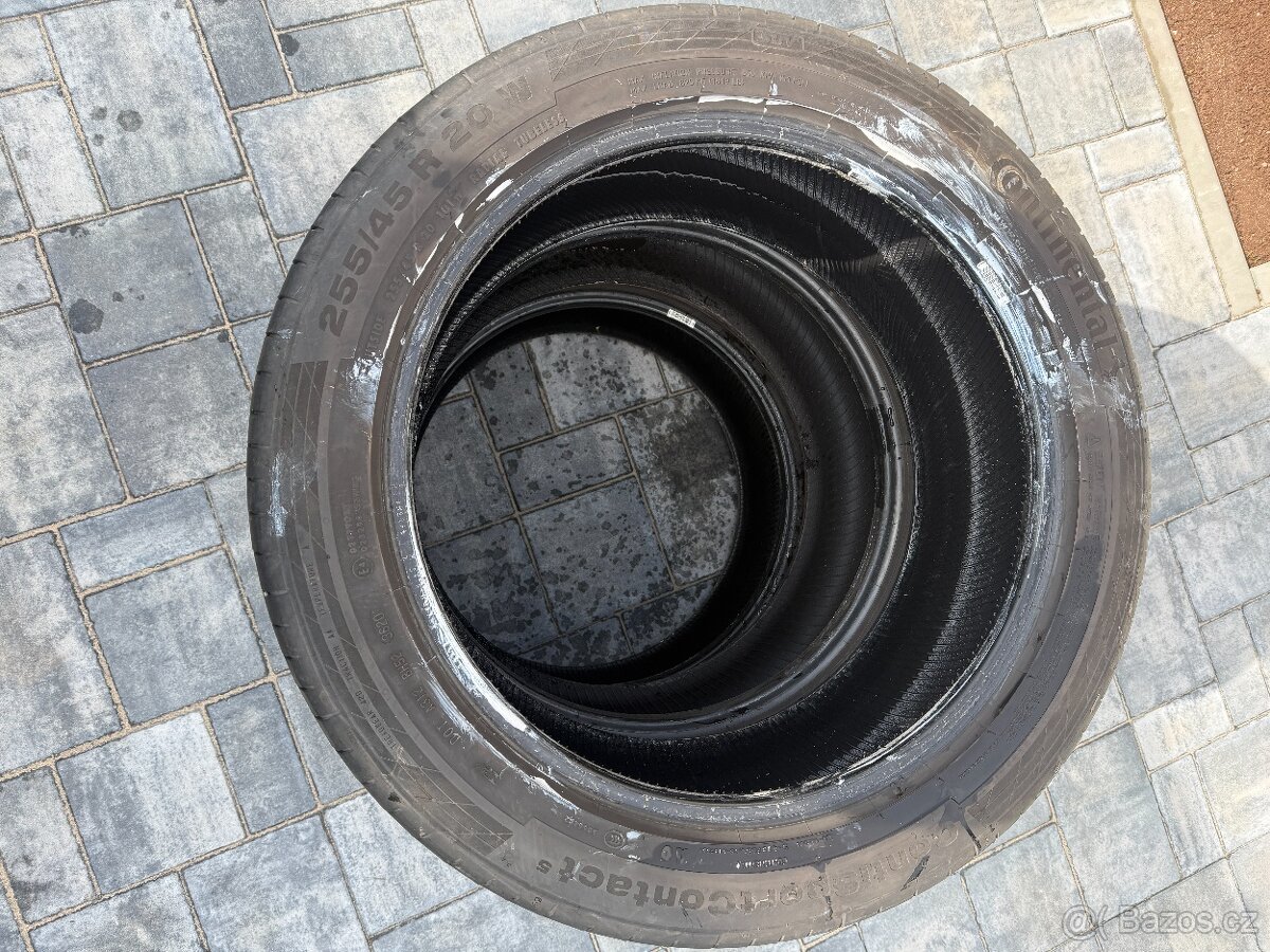 Letní 255/45/20 101W Pirelli + Continental 4ks 5mm - 11