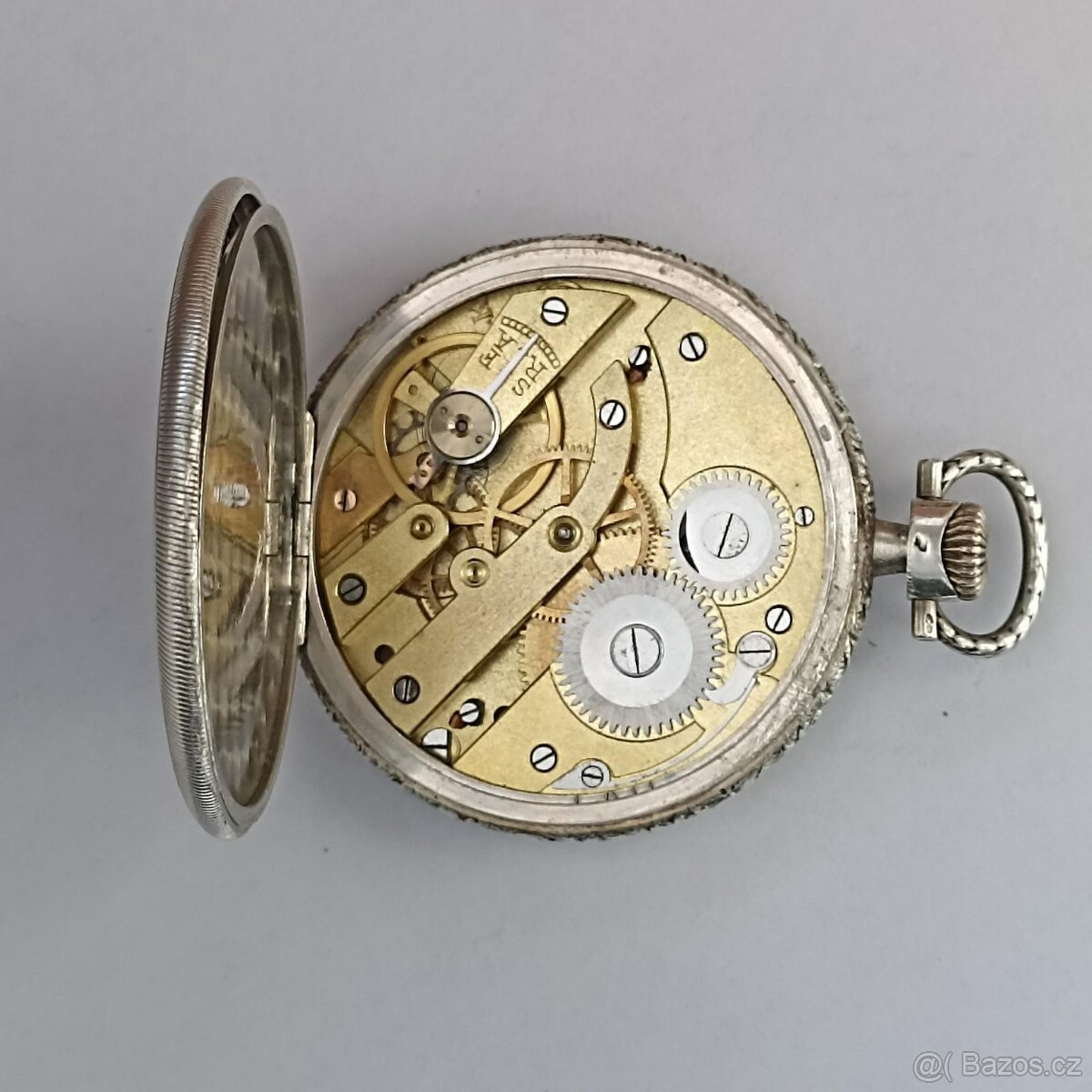 Staré pánské stříbrné kapesní hodinky DANUBIA WATCH - 11