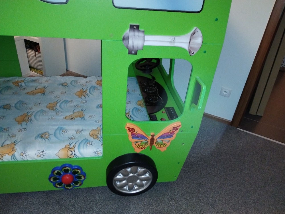 Dětská dvoupatrová postel autobus - 11