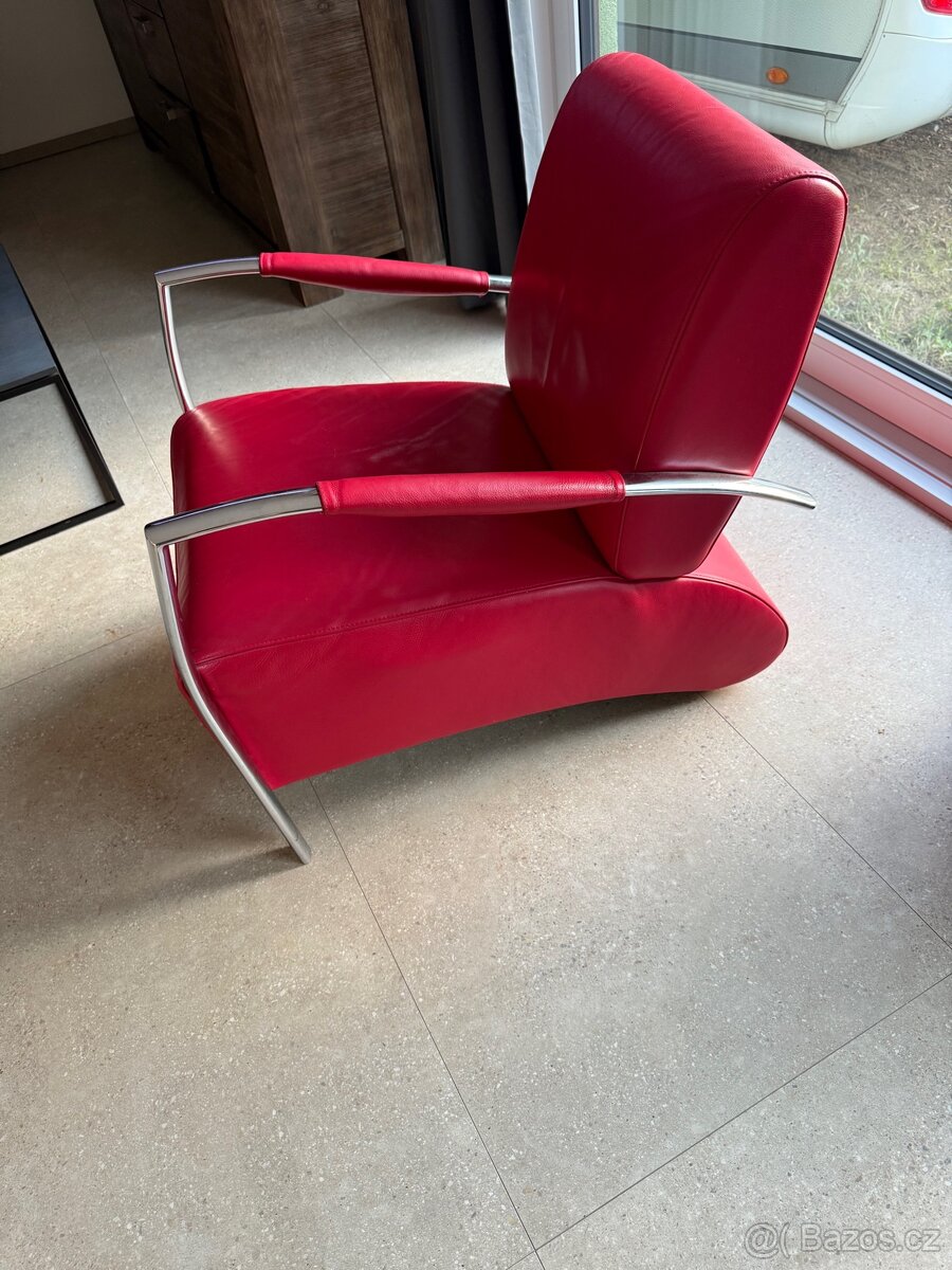 Designové kožené křeslo KLER - 11