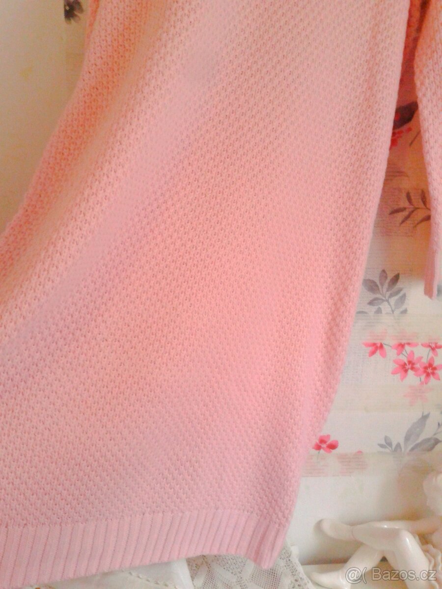 Teplé pletené šaty s širokým rolákem 48/50 REZERVACE - 11