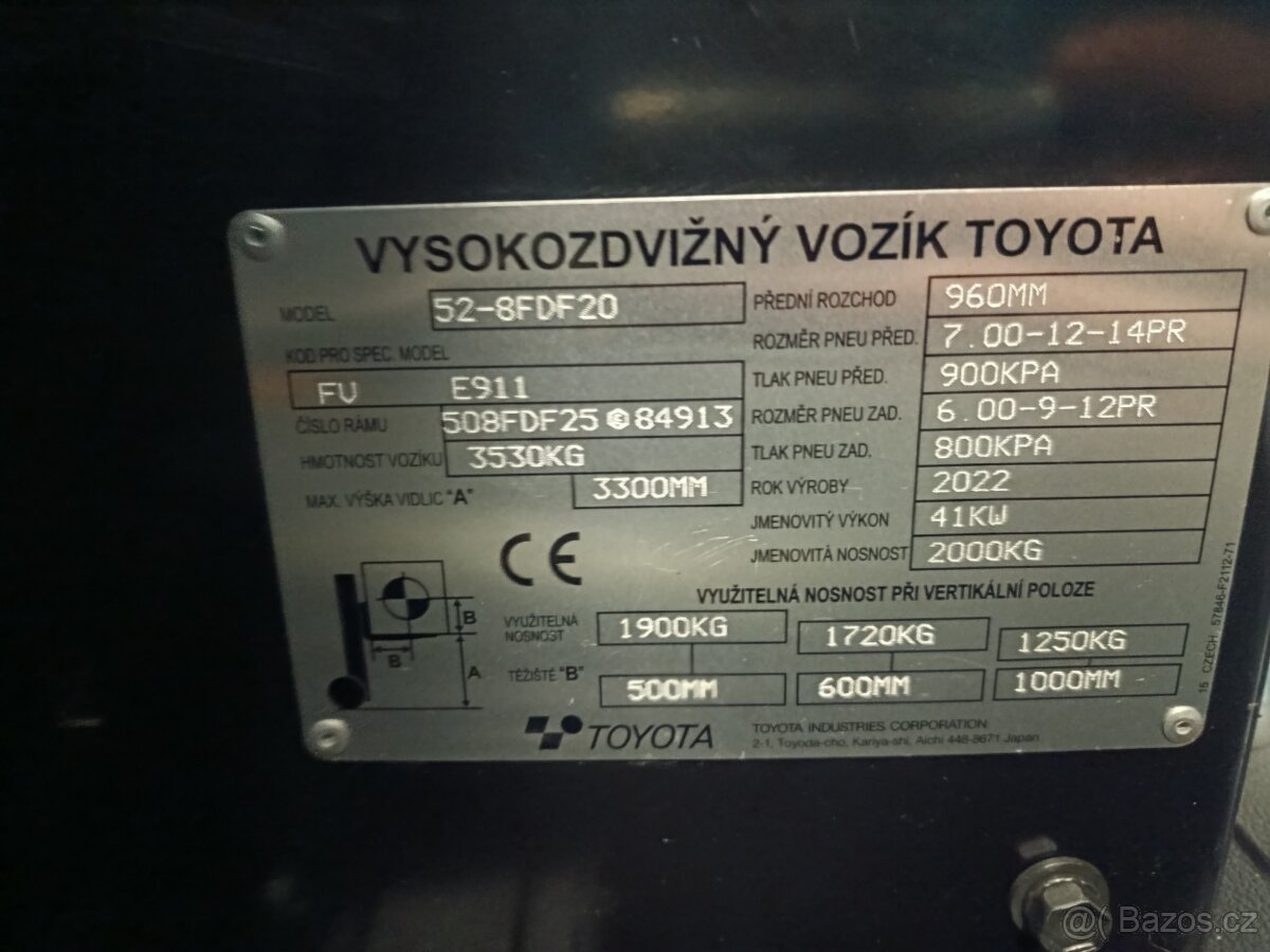 Toyota Dieselový VZV 52-8FDF20 833MTH - 11