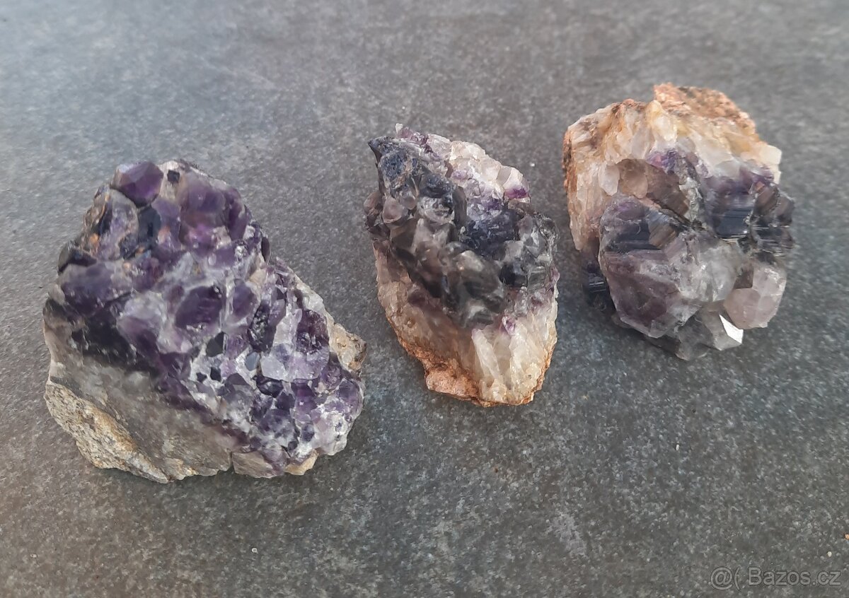 surový ametyst ČR sada - 11