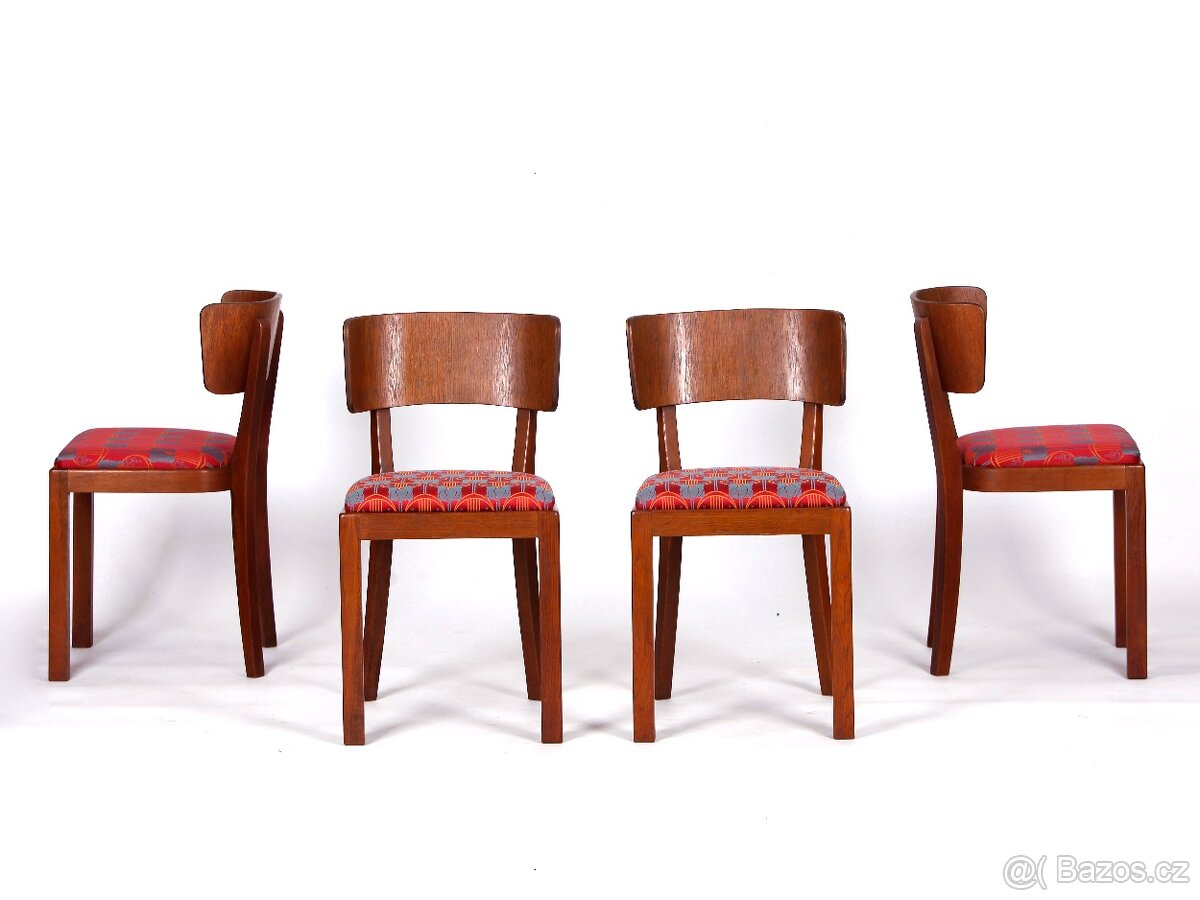 4x nádherné jídelní židle ve stylu ArtDeco. - 11