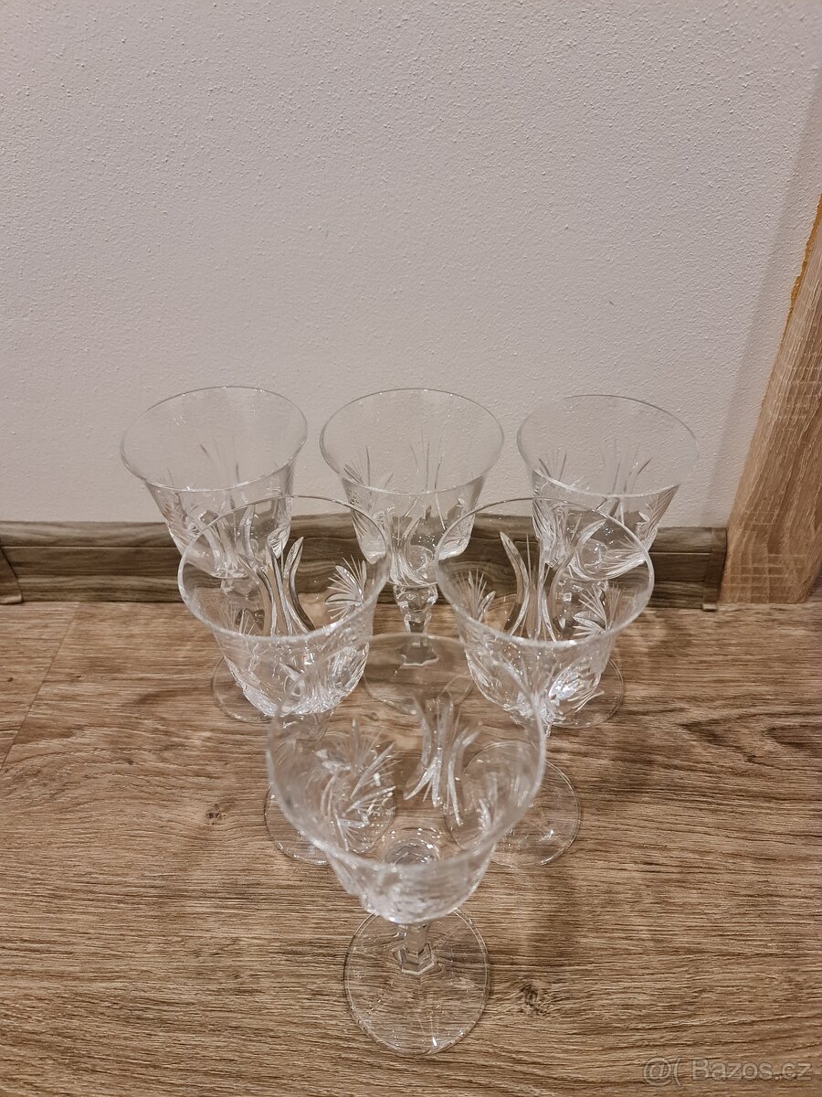 Skleničky skleněné, křišťálové, broušené - 11