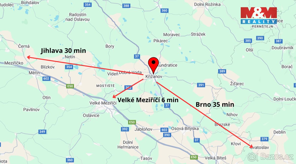 Prodej pozemku k bydlení v Křižanově, ul. Na Zahrádkách - 11