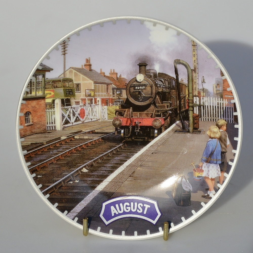 Vlaky 12 měsíců v roce -12 ks porcelánové talíře - 11