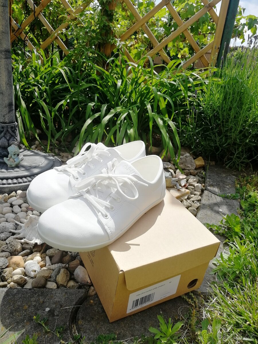 Ahinsa bílé tenisky Vida Kůže 40 - 11