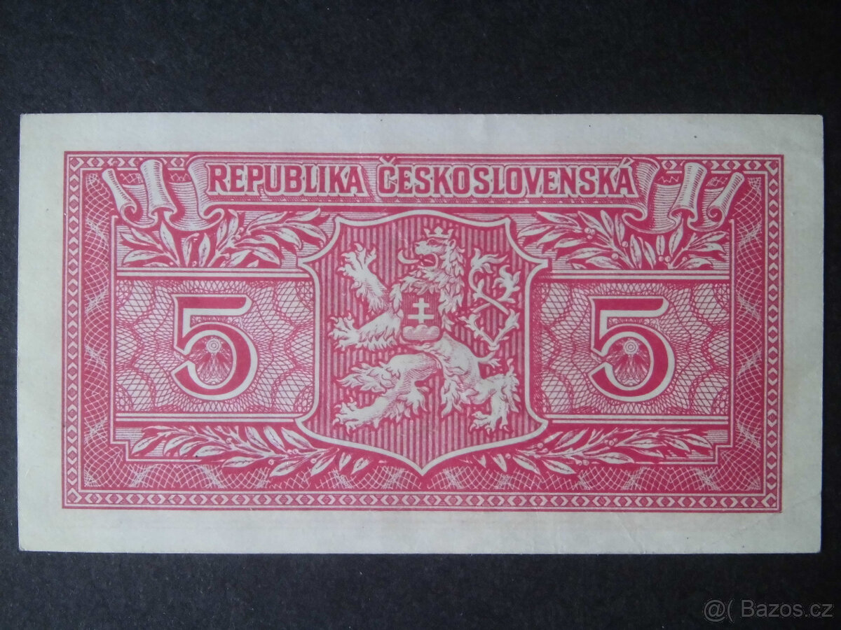 Bankovky " 5 Kčs 25.1.1949 " - 11