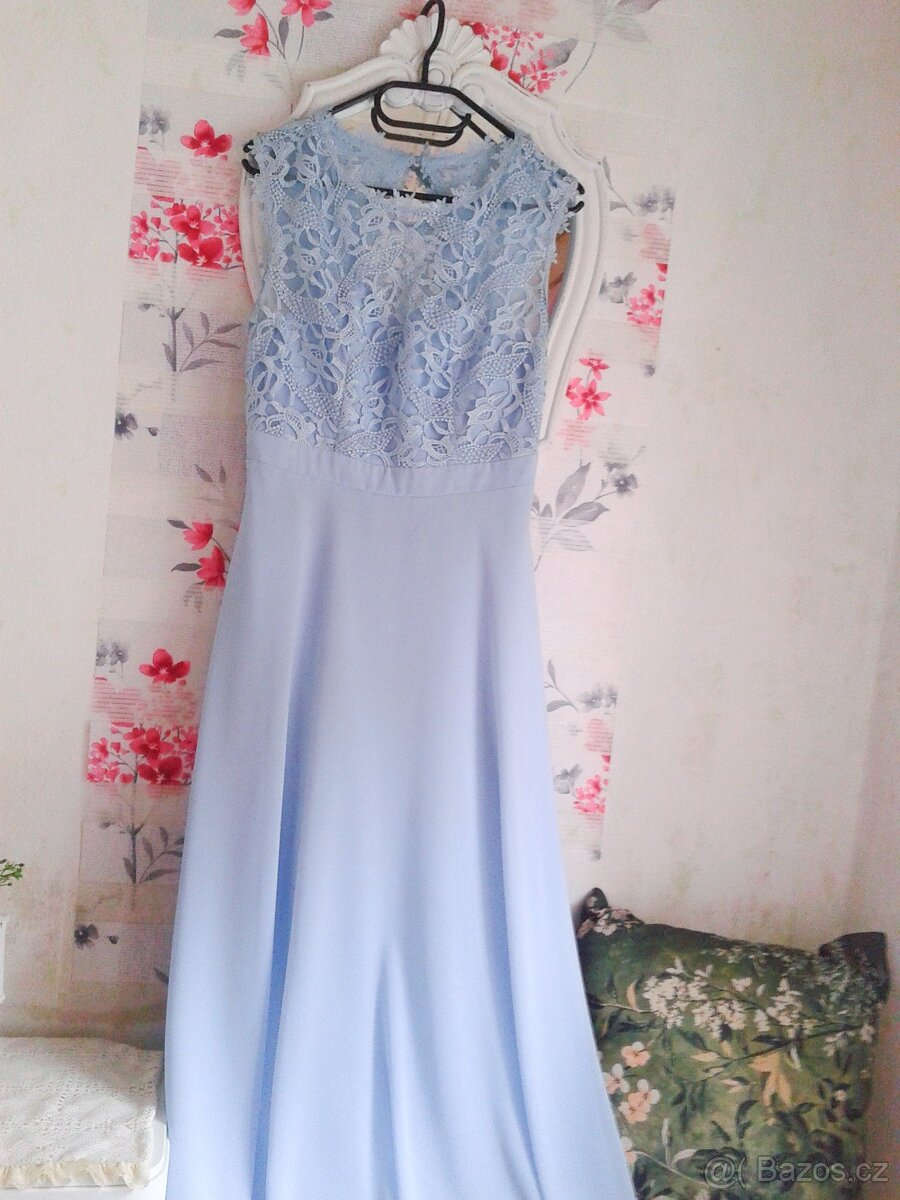 Nádherné dlouhé společenské šaty 40/42 - 11