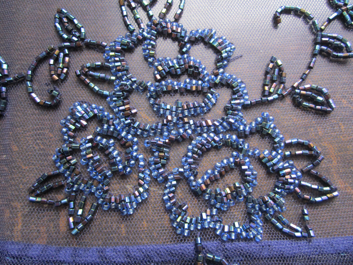 Plesové / svatební fialové šaty s korálky, S/36 - 11