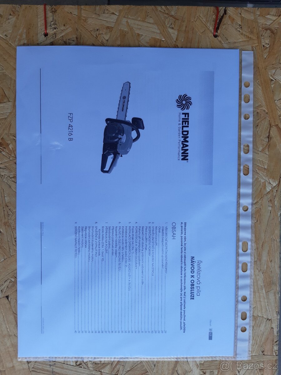 Motorová benzinová pila Fieldmann FZP 4216 B - 11