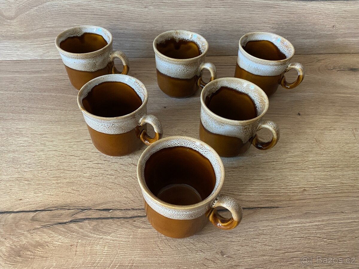 hren keramický hrnek hrneček sada hnědé hrnky - 11