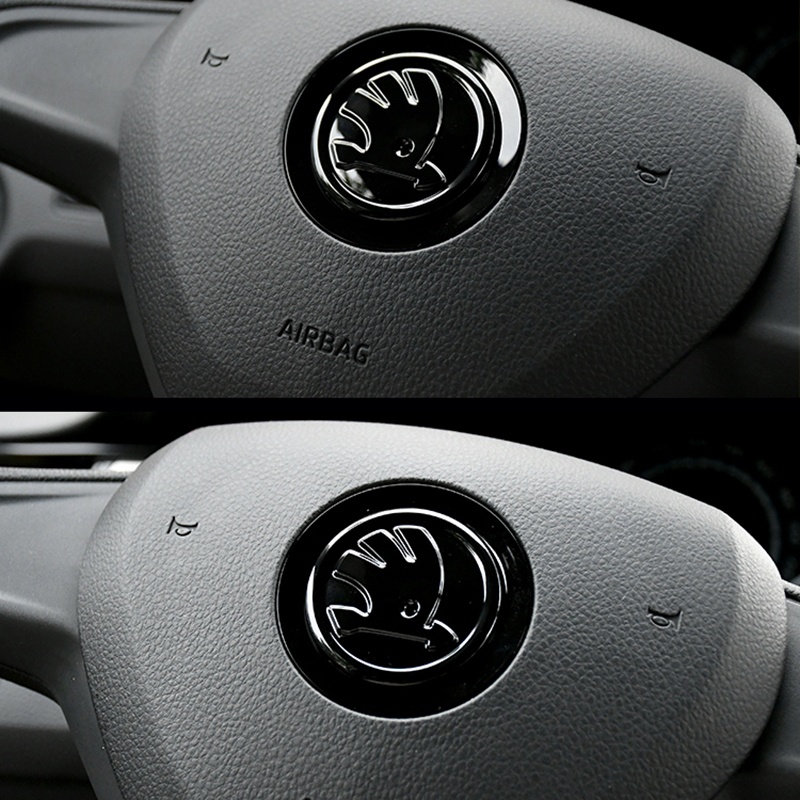 ŠKODA LOGO do volantu 43mm CHROM / 46mm FAREBNE. - 11