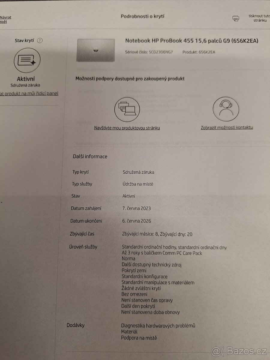 HP ProBook 455 15,6 palců G9 (6S6K2EA) záruka - 11