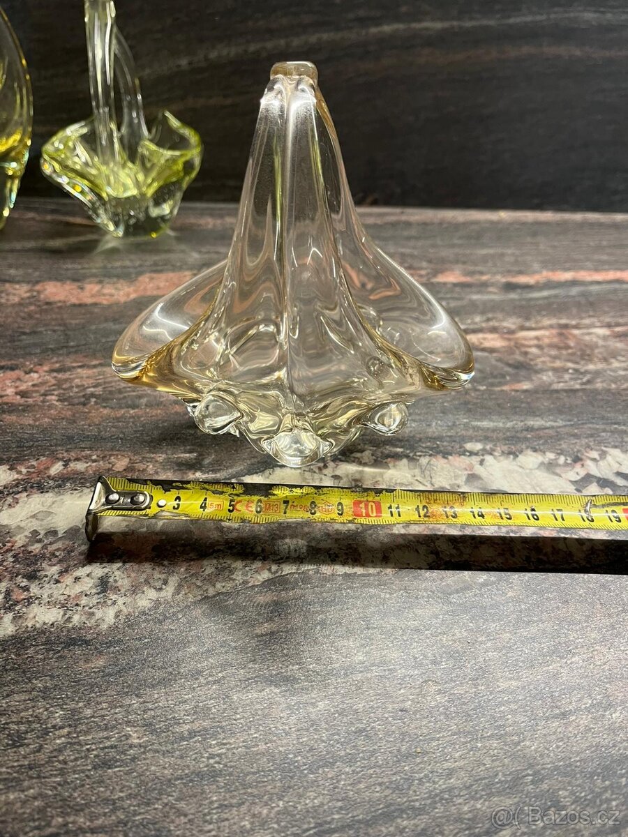 Skleněné košíky - hutní sklo - 11