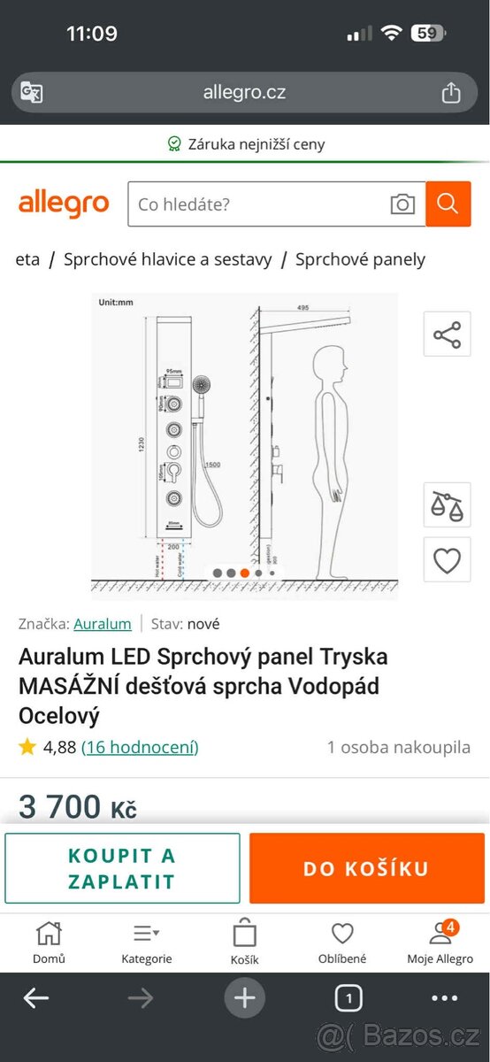 LED Sprchový panel - 11