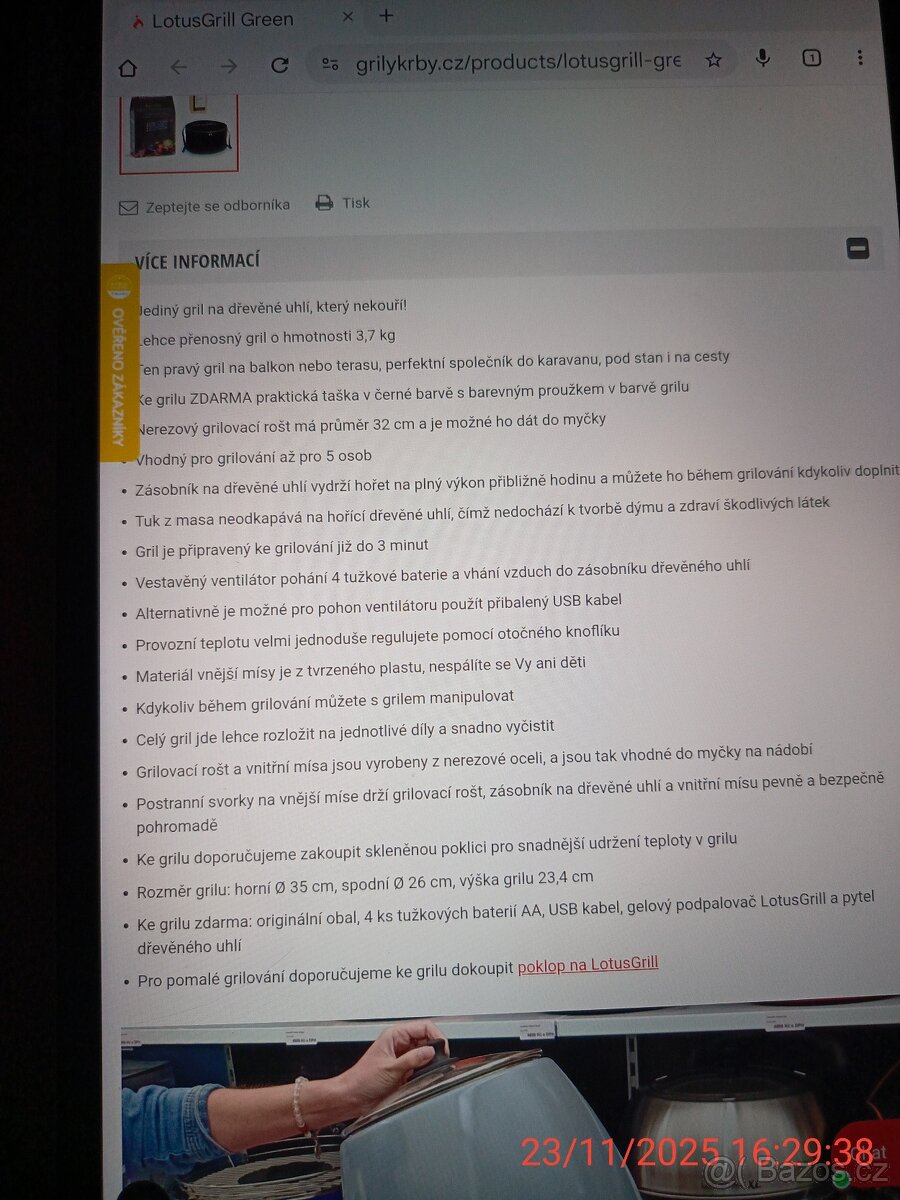 Gril (bez kouře) na dřevěné uhlí. - 11