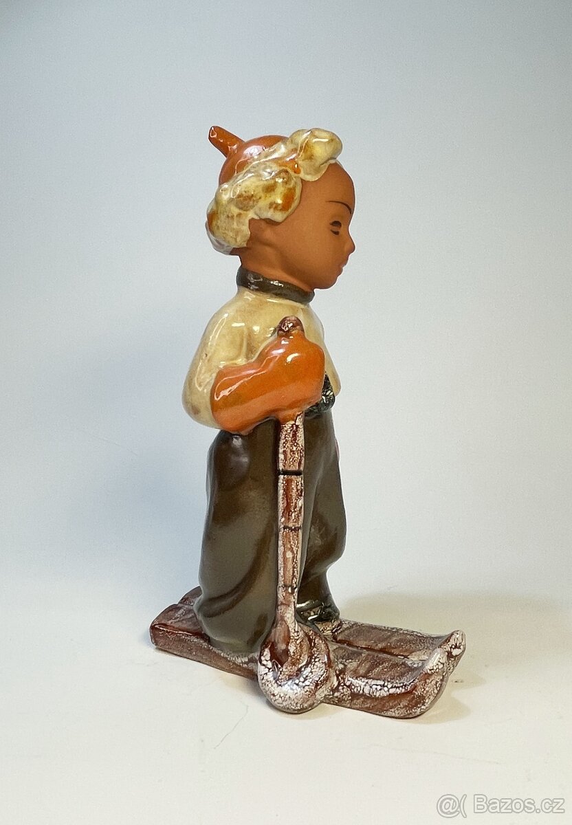 Keramické sošky - lyžiari - 11