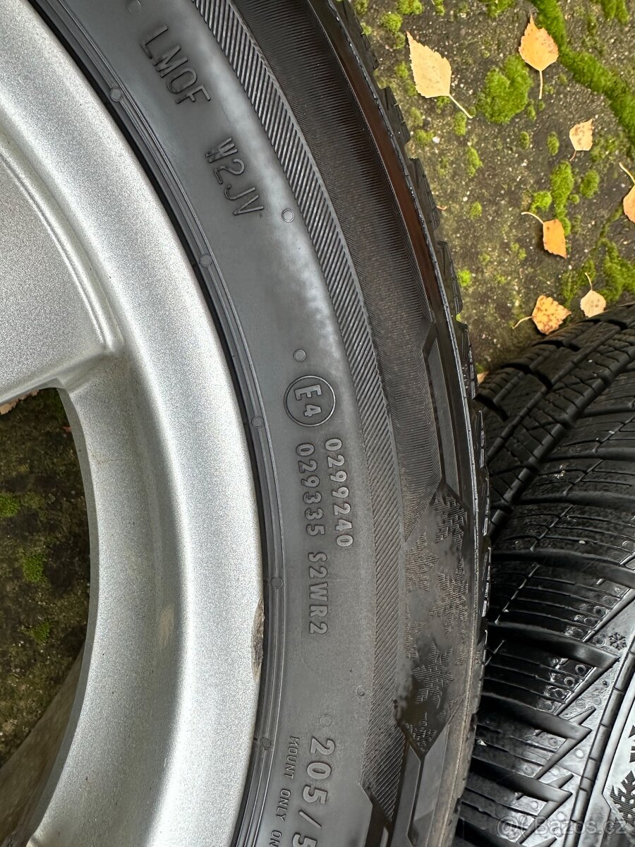 Alu kola Borrbet 5x122 r16, zimní pneu 205/55/16 - 11