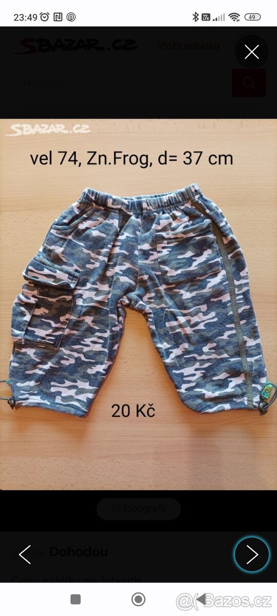 tepláky vel.74 - 11