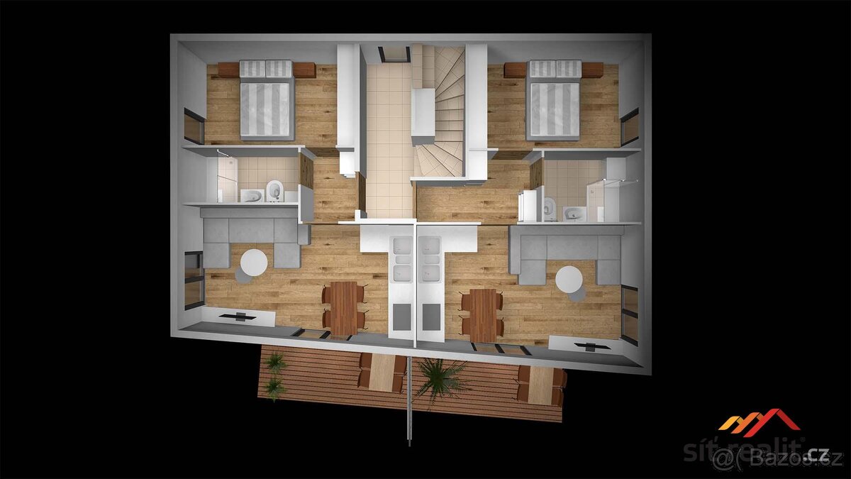 Novostavba byt 2+kk, 55m2 + 46m2 zahrada, parkovací stání př - 11