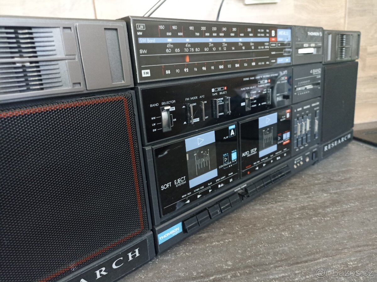 Sběratelský retro magnetofon Thomson Research TM 7670 – rádi - 11