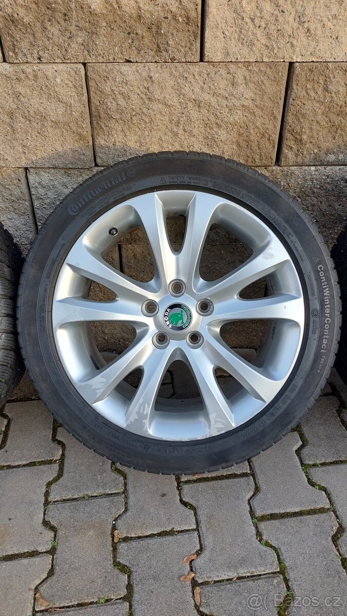 Alu kola 5x112 r17 Trifid originál Škoda Superb II zimní pne - 11