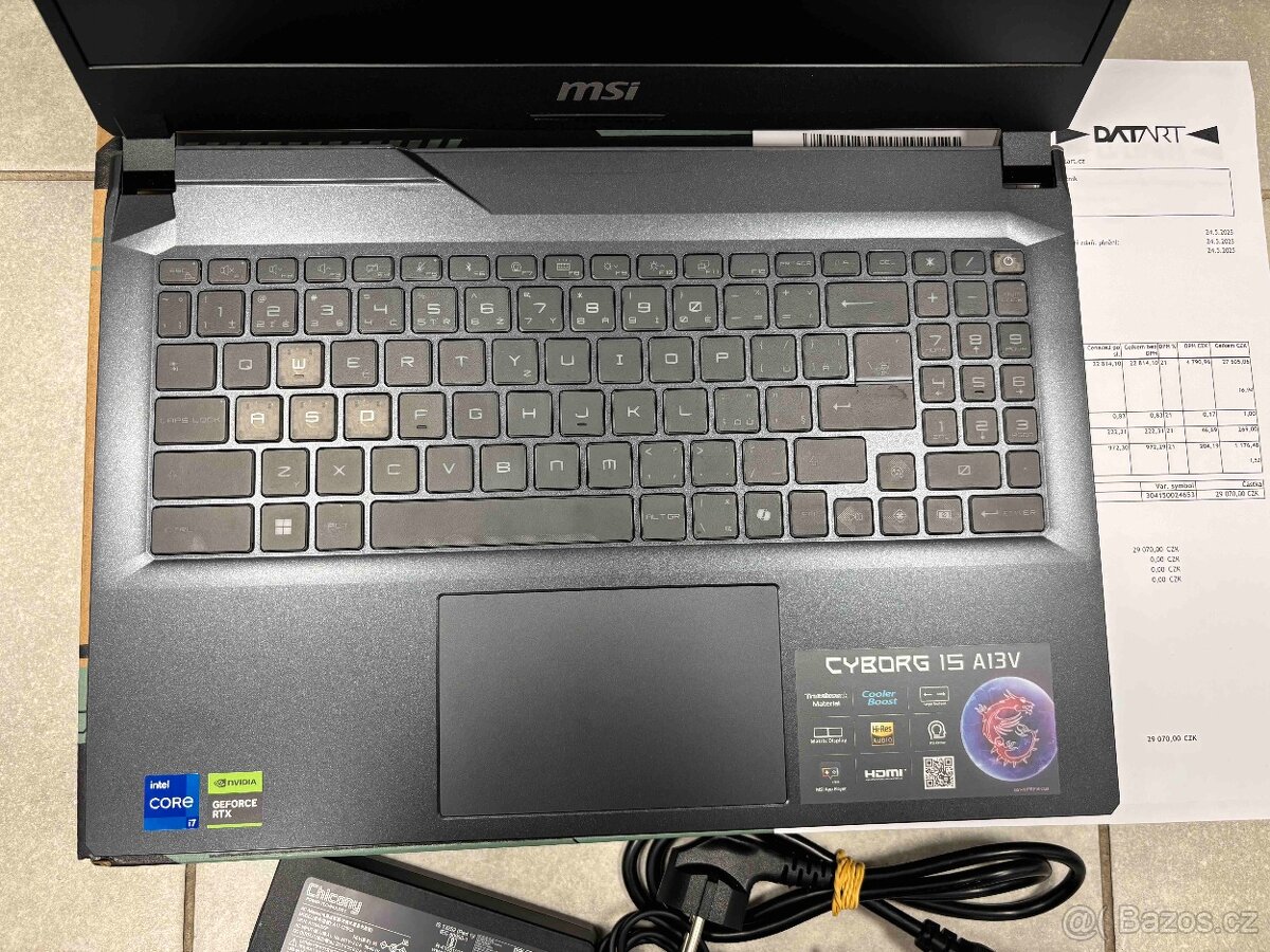 Herní notebook MSI Cyborg 15 A13VF-1091CZ + záruka do 05/27 - 11