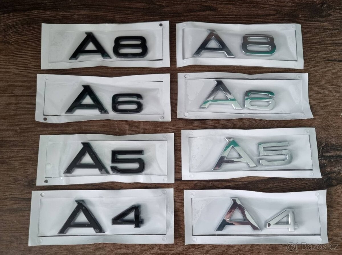 AUDI chromove znaky loga AUDI kruhy - 11