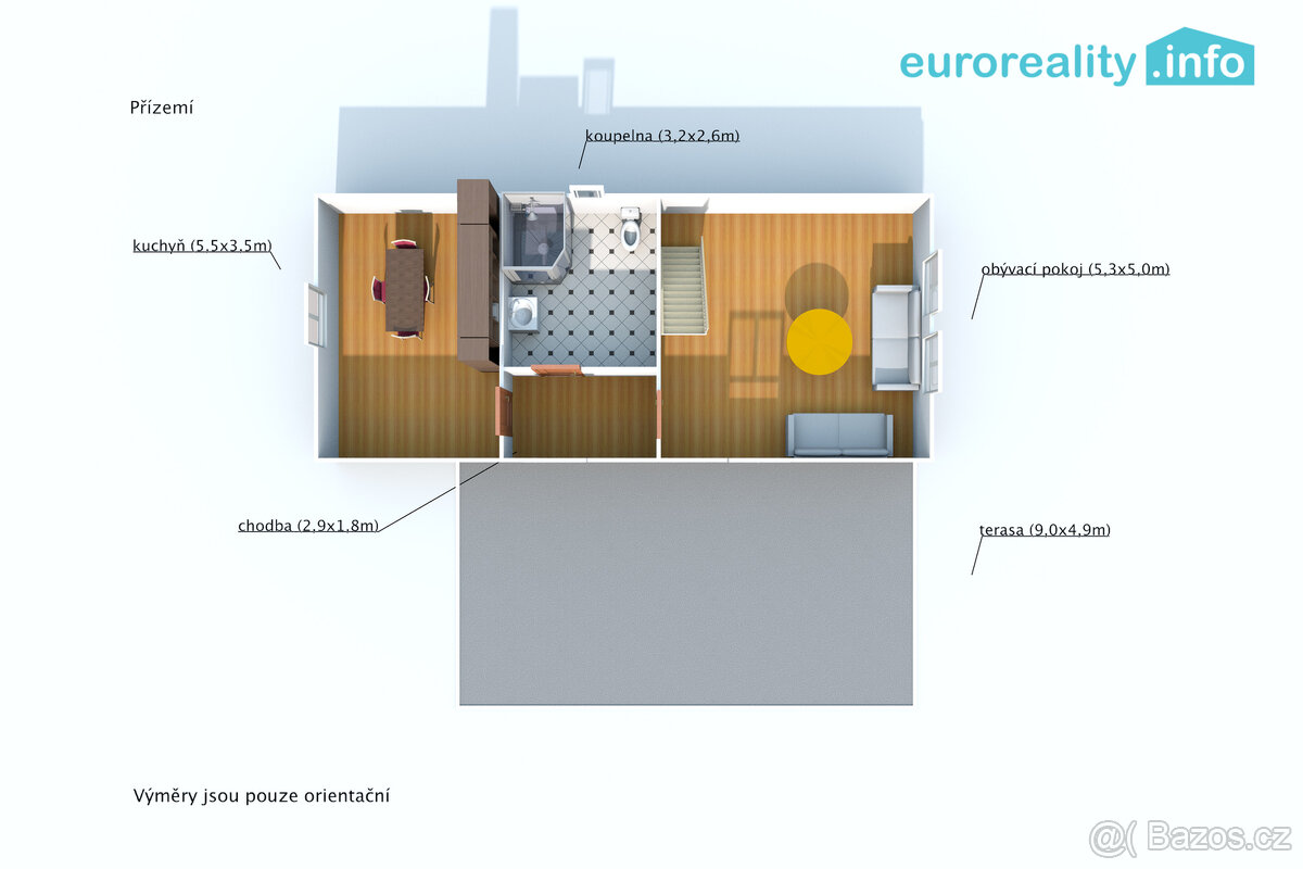 Prodej, rodinný dům 4+kk, 116 m², pozemek, 1361 m², Lazny, S - 11
