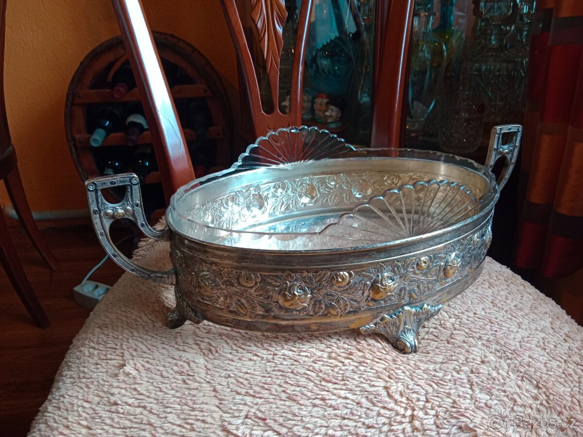 Krásný starožitný málo vídaný secesní nástolec, - 11