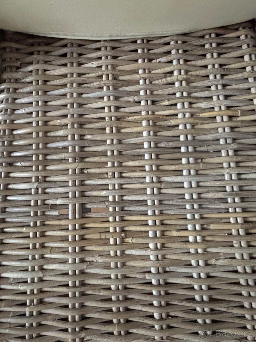 Ratanová italská jídelní židle s podsedákem - 11