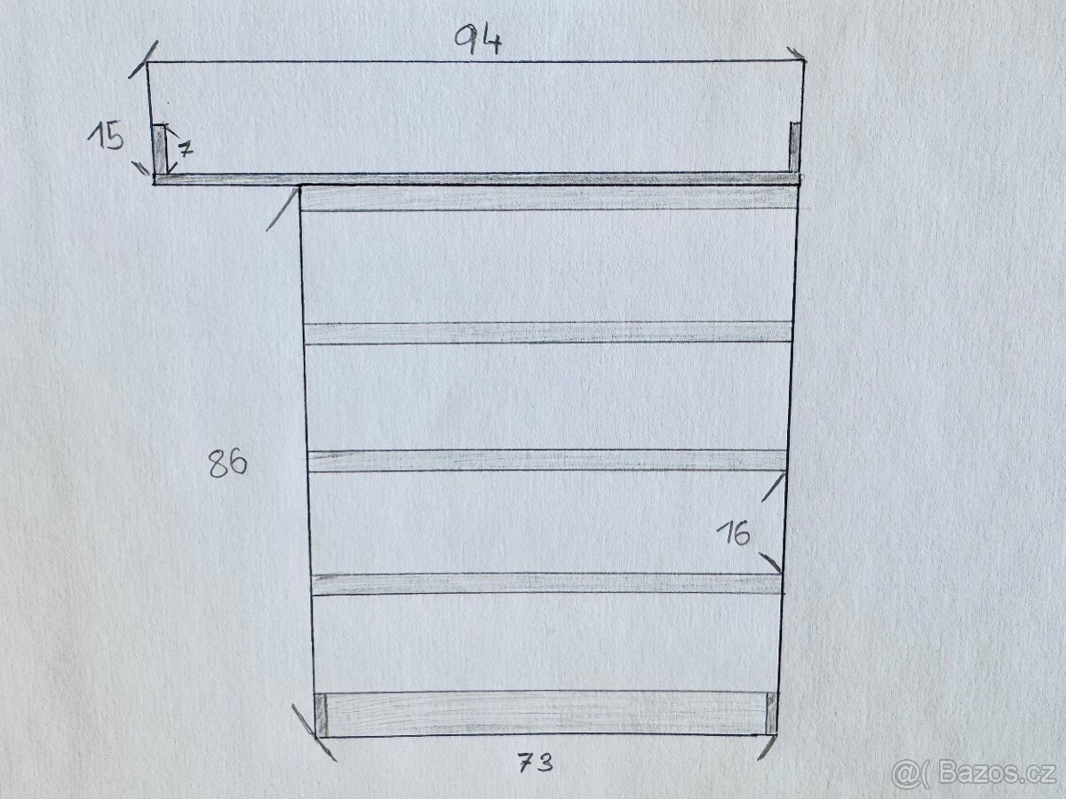 Přebalovací pult s komodou - 11