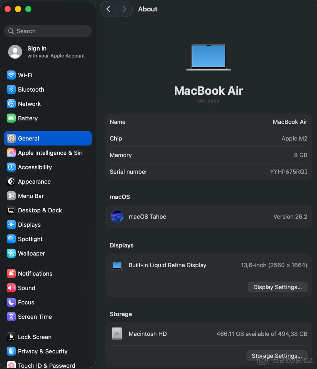 Notebook Apple MacBook Air M2 (2022) 8/512 GB 13.6" - 11