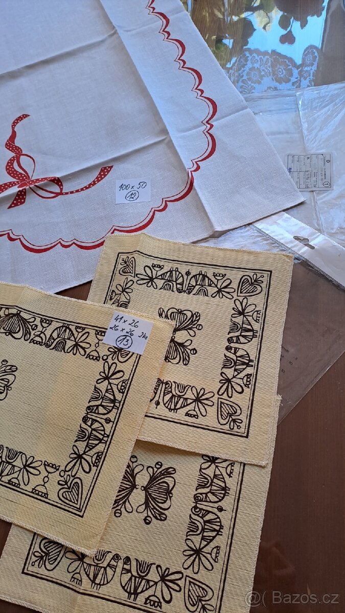 Retro ubrusy, lněné ubrousky, vánoční utěrky... - 11
