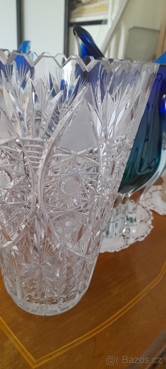 Broušená váza výška 30 cm - 11