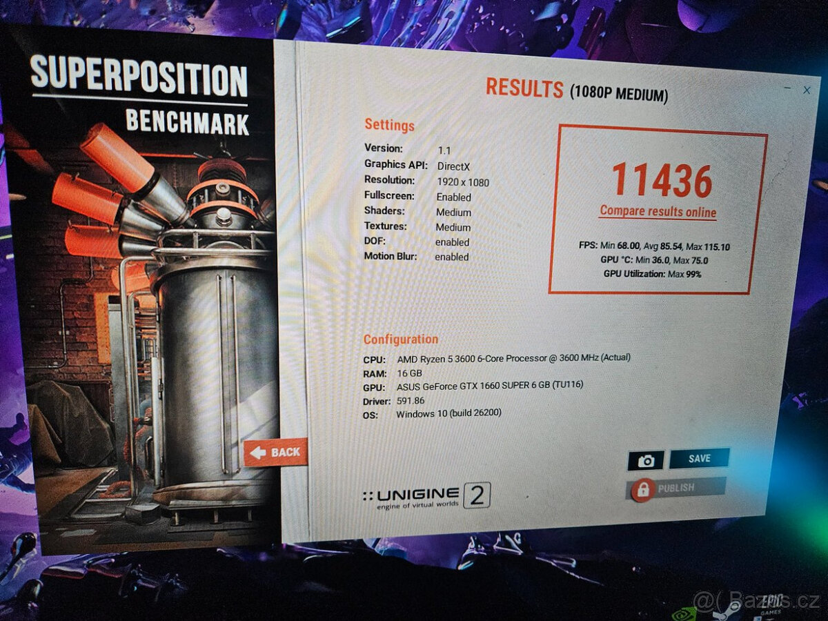 🔥 Herní PC Ryzen 5|GTX1660S|16GB|SSD|ARGB|WiFi+BT - 11