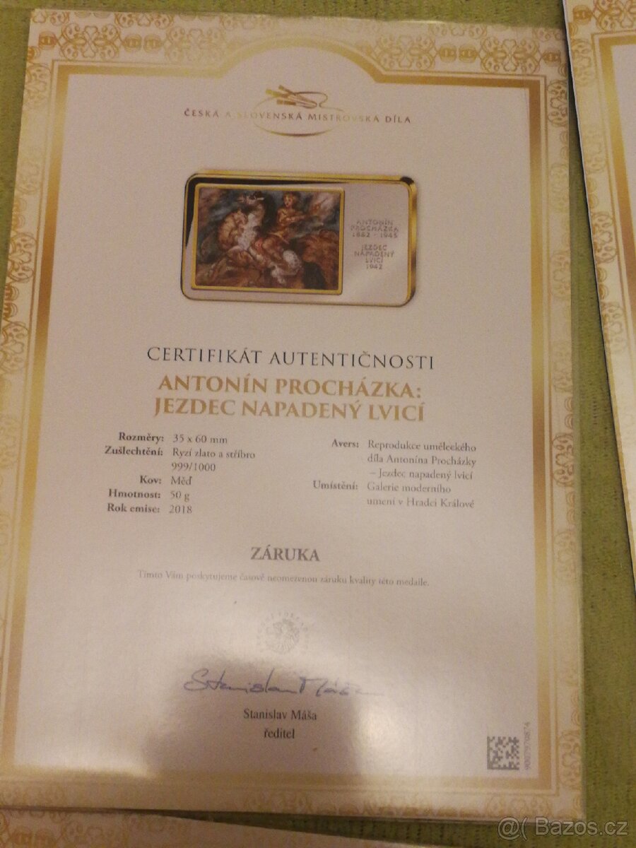 Česká a Slovenská mistrovská díla - pamětní medaile - 11